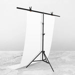 150x200cm T-Shape Photo Studio Background Support Stand Backdrop Crossbar Bracket Kit with Clips, No Backdrop, 150x200cm