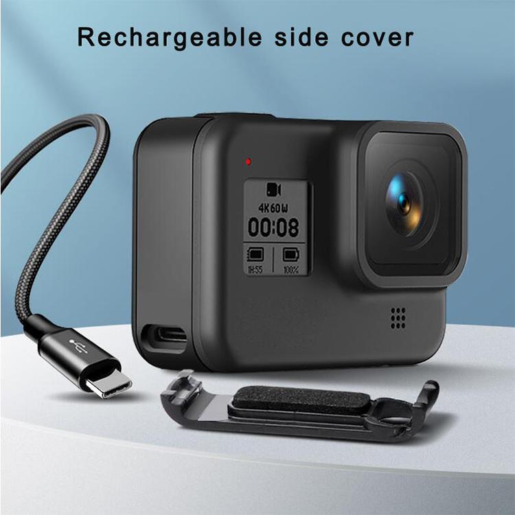 Sports Camera Rechargeable Battery Replacement Cover Side Cover for GoPro HERO8, For GoPro HERO8
