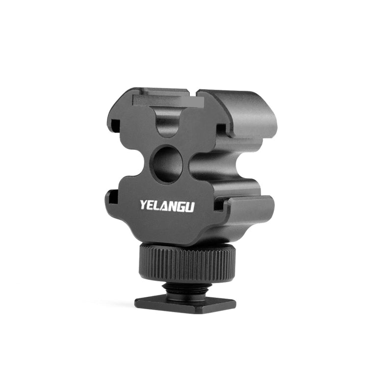YELANGU YLG0601A A68 3-Head Cold Shoe Mount Adapter Microphone Flash Light Metal Holder Bracket, YELANGU A68 3-Head Cold Shoe