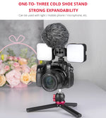 YELANGU YLG0601A A68 3-Head Cold Shoe Mount Adapter Microphone Flash Light Metal Holder Bracket, YELANGU A68 3-Head Cold Shoe