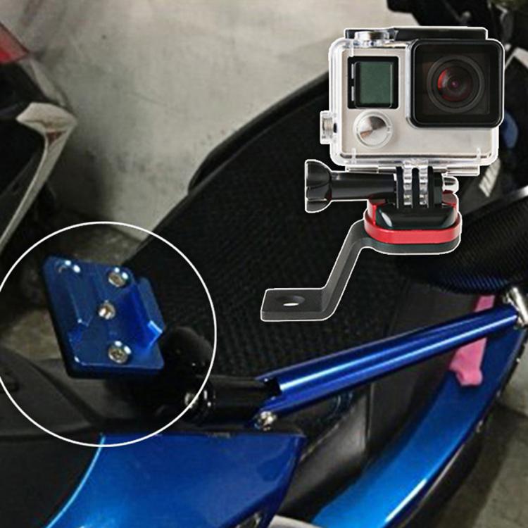 Motorcycle Rearview Mirror CNC Aluminum Alloy Stent Fixed Bracket Holder for GoPro, Insta360, DJI and Other Action Cameras