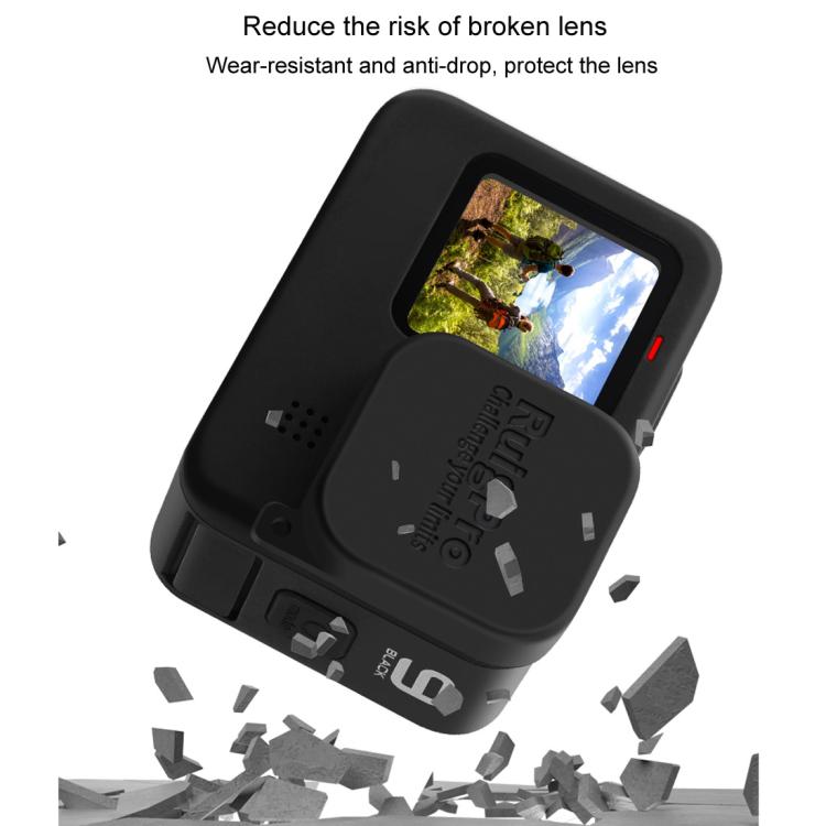 RUIGPRO for GoPro HERO10 Black / HERO9 Black Soft Rubber Scratch-resistant Camera Lens Protective Cap Cover, For GoPro HERO9 Black