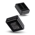 USB Dual Batteries Charger with Cable & Indicator Light for GoPro HERO9 Black / HERO10 Black / HERO11 Black / HERO12 Black, For GoPro HERO9 Black