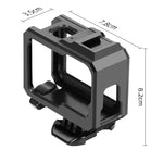 For GoPro HERO10 Black / HERO9 Black ABS Plastic Border Frame Mount Protective Case with Buckle Basic Mount & Screw, ABS Plastic Border Frame