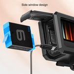 For GoPro HERO10 Black / HERO9 Black ABS Plastic Border Frame Mount Protective Case with Buckle Basic Mount & Screw, ABS Plastic Border Frame