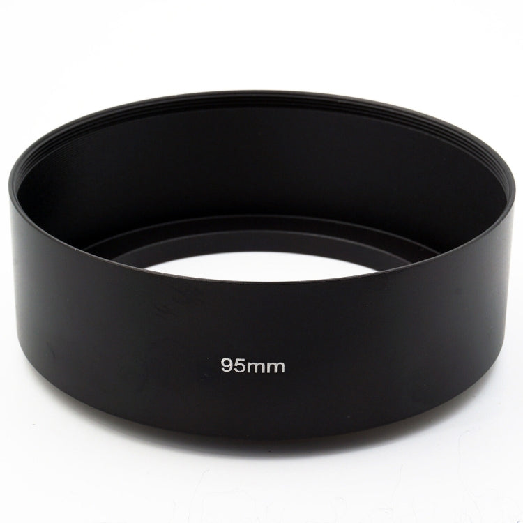 95mm Thread Type Straight Tube Full Metal Lens Hood Shade for Medium Telephoto Lens, 95mm
