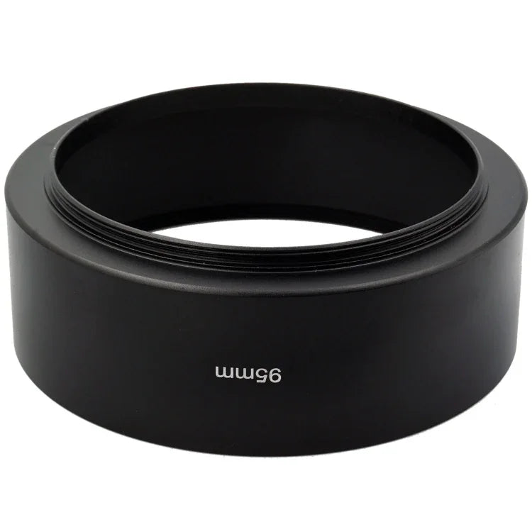 95mm Thread Type Straight Tube Full Metal Lens Hood Shade for Medium Telephoto Lens, 95mm
