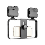 YELANGU PC201 YLG1801A Vlogging Live Broadcast LED Selfie Light Smartphone Video Rig Handle Stabilizer Plastic Bracket Kits, PC201