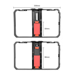 YELANGU PC203 YLG1801C Vlogging Live Broadcast LED Selfie Light Smartphone Video Rig Handle Stabilizer Plastic Bracket Tripod Kits, PC203