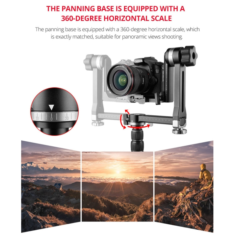 YELANGU A171 YLG0401E-C 360 Degree Rotation Horizontal Cantilever Gimbal Tripod Head for Home DV and SLR Cameras, YELANGU A171