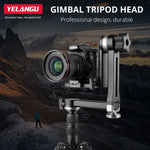 YELANGU A171 YLG0401E-C 360 Degree Rotation Horizontal Cantilever Gimbal Tripod Head for Home DV and SLR Cameras, YELANGU A171