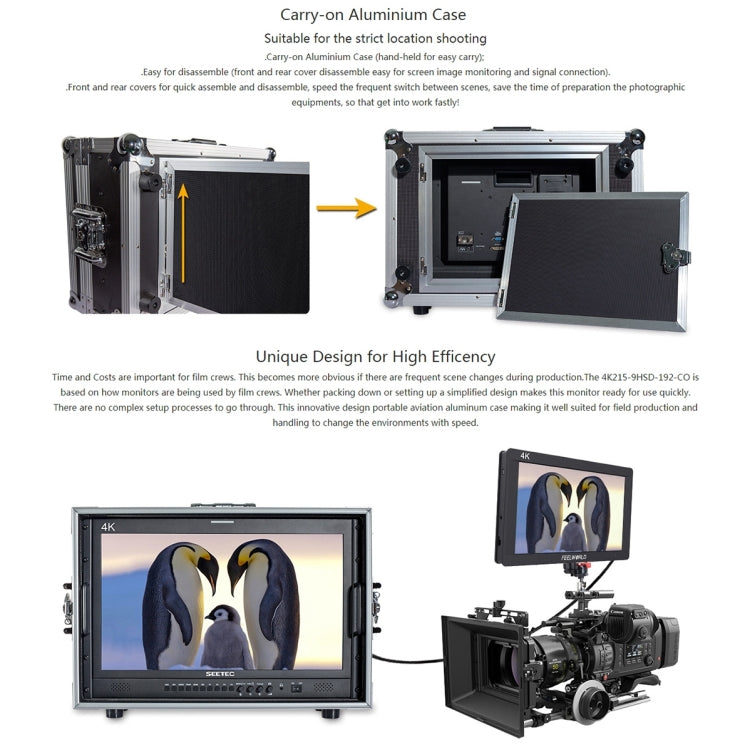 SEETEC 4K215-9HSD-CO 1920x1080 21.5 inch SDI / HDMI Full HD Director Box Camera Field Monitor, 4K215-9HSD-CO