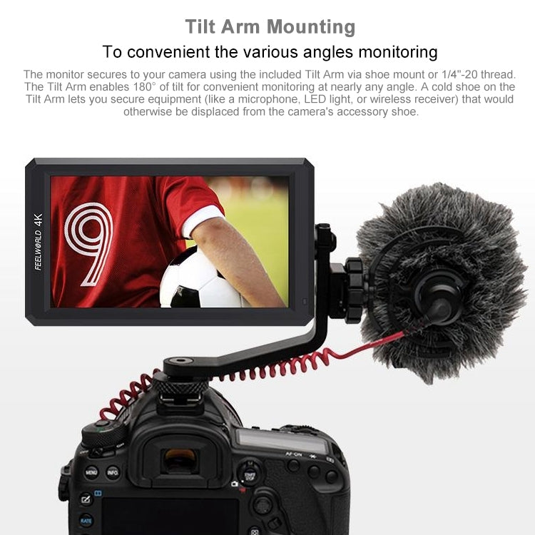 FEELWORLD F6 1920x1080 5.5 inch IPS Screen HDMI 4K Camera Field Monitor, F6
