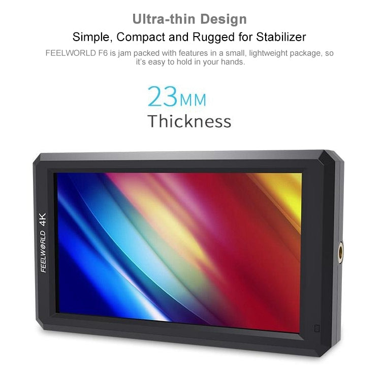 FEELWORLD F6 1920x1080 5.5 inch IPS Screen HDMI 4K Camera Field Monitor, F6
