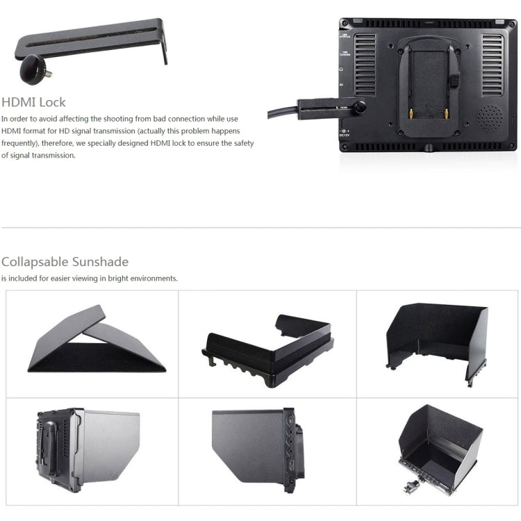 FEELWORLD FW759 1280x800 7 inch IPS Screen Ultra-thin HD Camera Field Monitor, FW759