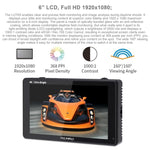 FEELWORLD LUT6S 1920x1080 2600 nits 6 inch IPS Screen HDMI 4K Touch Screen SDI HDI Camera Field Monitor, LUT6S