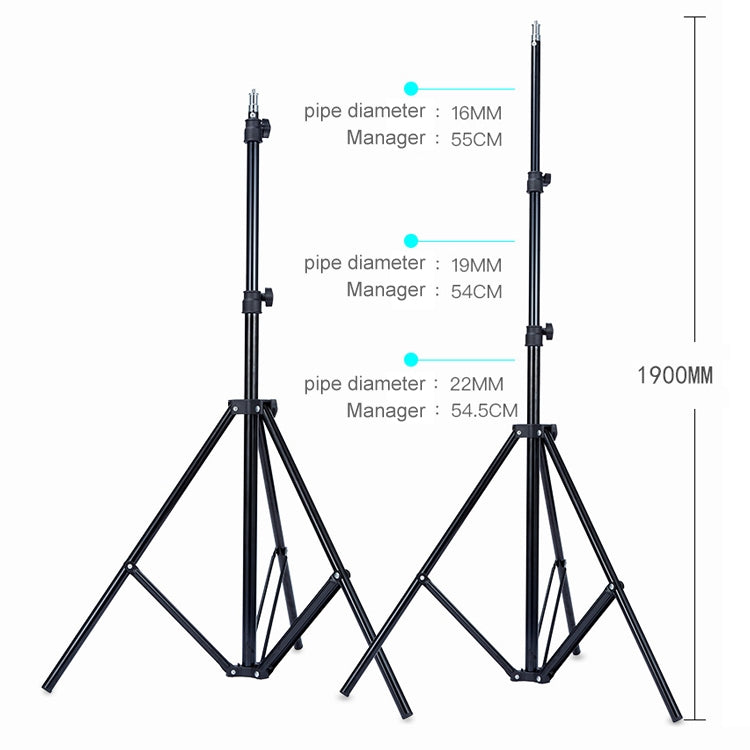 TRIOPO Oubao 1.9m Portable Studio Light Metal Tripod, 1.9m Height