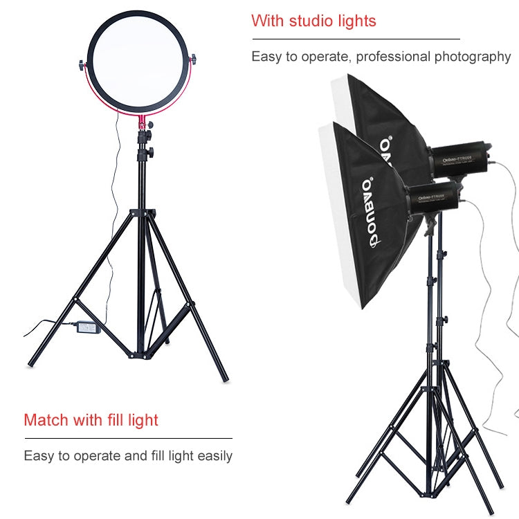 TRIOPO Oubao 1.9m Portable Studio Light Metal Tripod, 1.9m Height