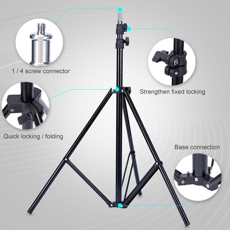TRIOPO Oubao 1.9m Portable Studio Light Metal Tripod, 1.9m Height