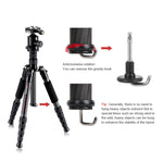 TRIOPO T259G+Q2 Adjustable Portable Carbon Fiber Tripod with Q-2 Ball Head for SLR Camera, T259G+Q2