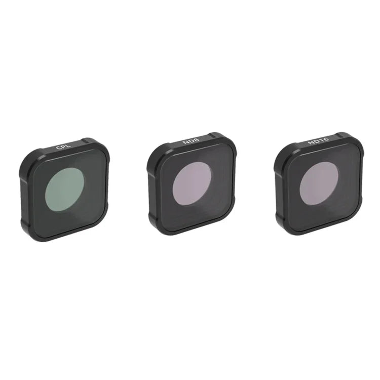 JSR KB Series CPL+ND8+ND16 Lens Filter for GoPro HERO13 Black /12 Black /11 Black /10 Black /9 Black, 3-in-1