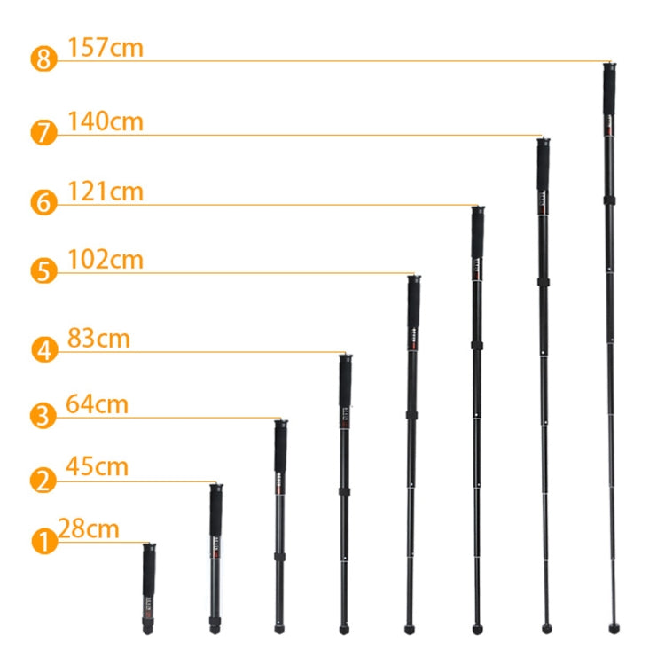 BEXIN P308C Portable Travel Outdoor DSLR Camera Aluminum Alloy Monopod Holder, P308C