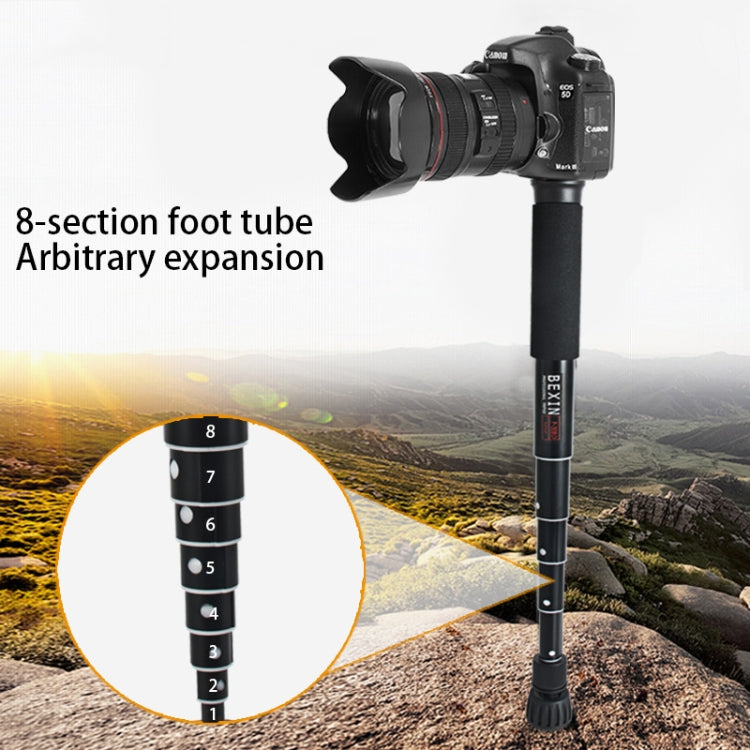 BEXIN P308C Portable Travel Outdoor DSLR Camera Aluminum Alloy Monopod Holder, P308C