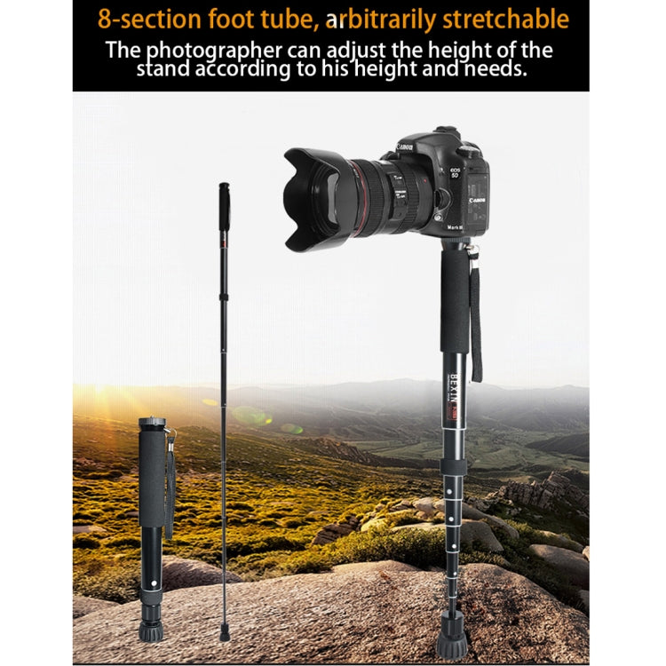 BEXIN P308 Portable Travel Outdoor DSLR Camera Aluminum Alloy Monopod Holder, P308
