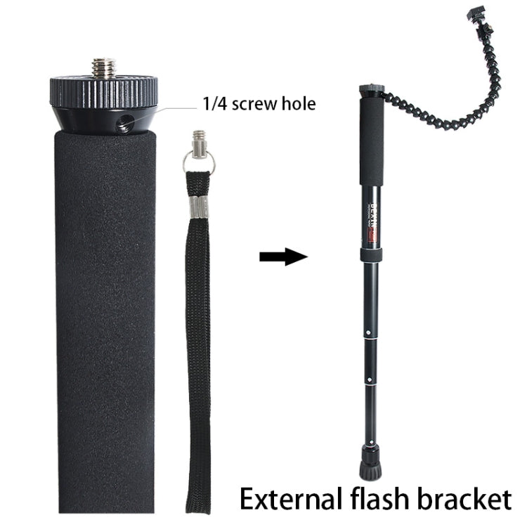 BEXIN P308 Portable Travel Outdoor DSLR Camera Aluminum Alloy Monopod Holder, P308