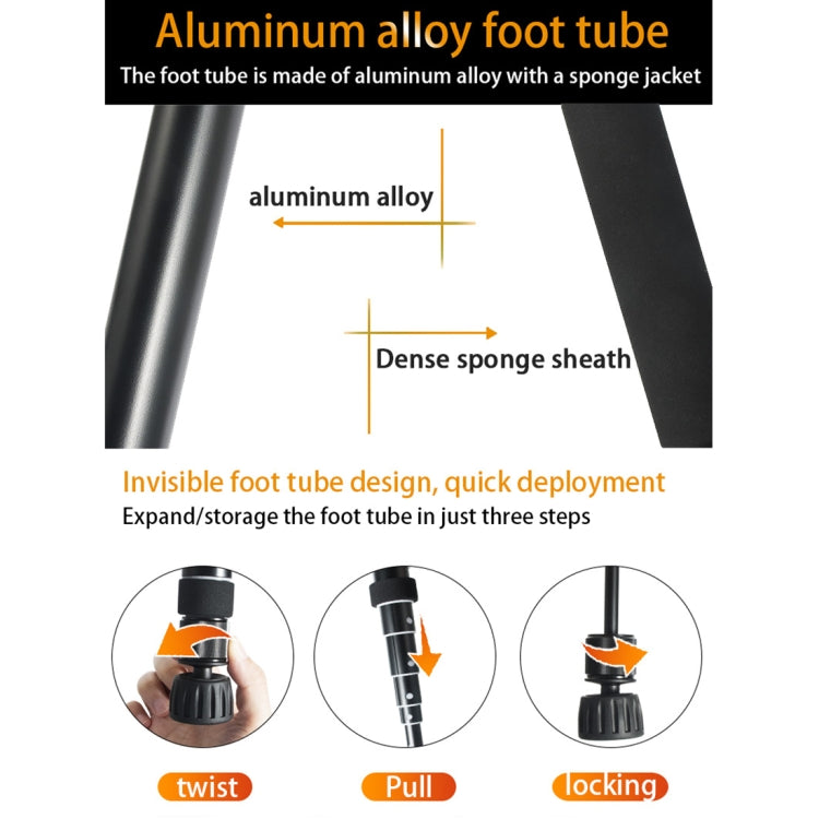 BEXIN P308B Portable Travel Outdoor DSLR Camera Aluminum Alloy Monopod Holder, P308B