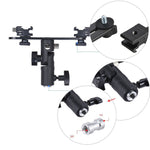 Double Hot Shoe Flash Stand Bracket, Double Hot Bracket