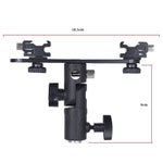 Double Hot Shoe Flash Stand Bracket, Double Hot Bracket