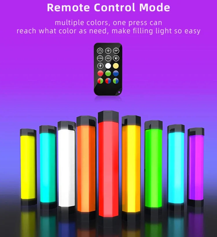 مصباح فيديو LED ملون RGB من LUXCeO مع تطبيق تحكم، درجة حرارة لون قابلة للتعديل، مقاوم للماء، ضوء تعبئة يدوي مع جهاز تحكم عن بُعد، P200 RGB