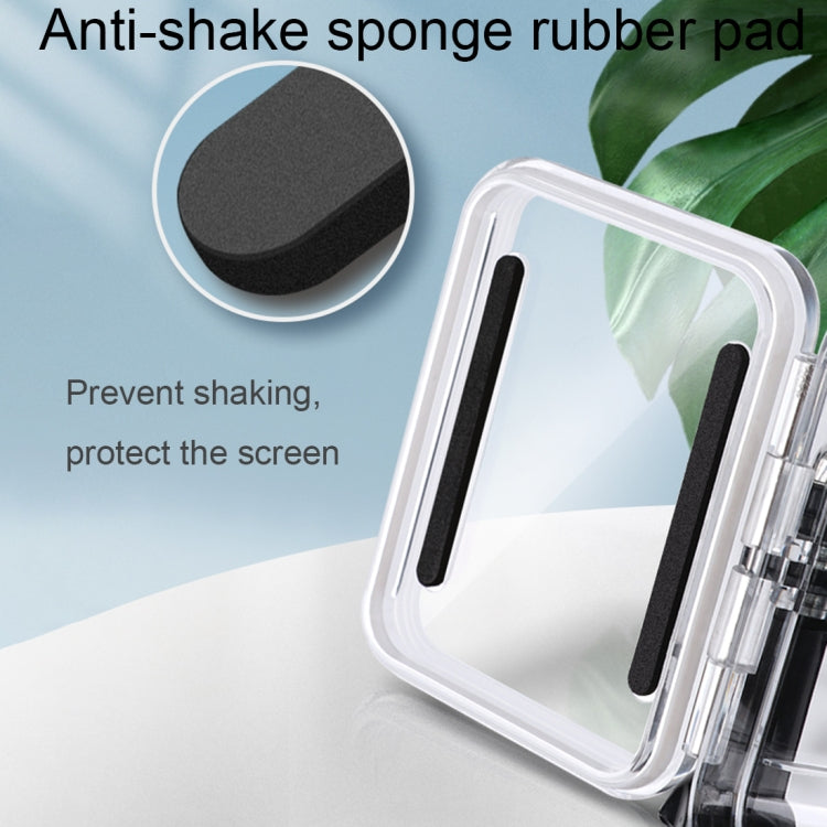 For GoPro HERO8 Black 45m Waterproof Housing Protective Case with Buckle Basic Mount & Screw & Floating Bobber Grip & Strap & Anti-Fog Inserts, Transparent HERO8 Case