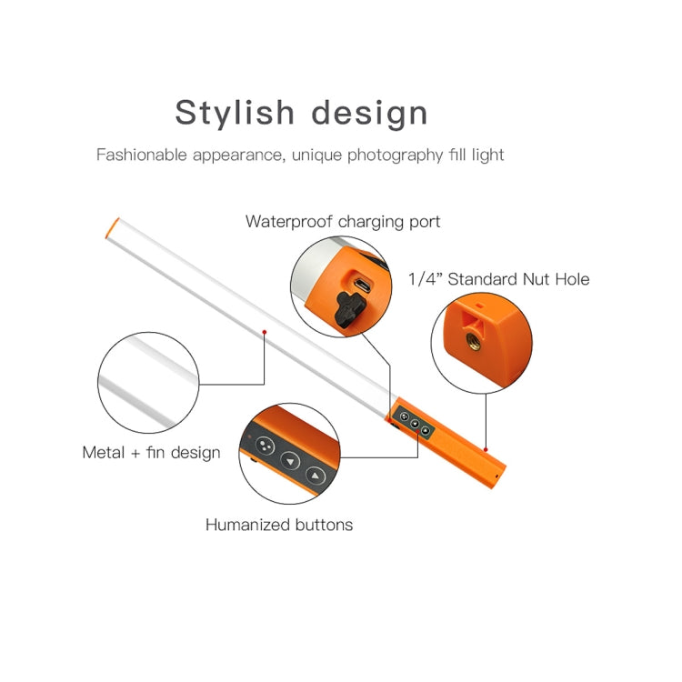 LUXCeO Q508D Dual Color Temperature Photo LED Stick Video Light Handheld LED Fill Light Flash Lighting Lamp, Q508D