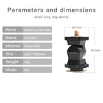 LUXCeO PA1 Camera Universal Hot Shoe Holder Damping Ball-Head Bracket, PA1