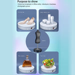 22cm Electric Rotating Display Stand Video Shooting Props Turntable, Load: 50kg, US Plug, 22cm, US Plug