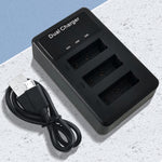 For Sony NP-BX1 LCD Display USB Triple Charger with USB Cable, For Sony NP-BX1 (3 Channel)