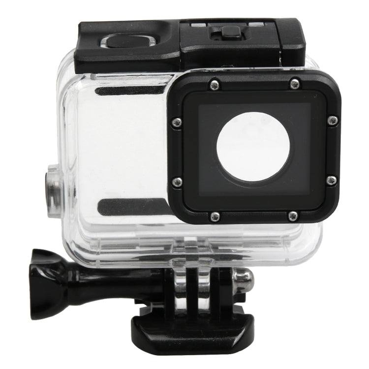 For GoPro HERO5 30m Waterproof PC & ABS Housing Protective Case + Touch Back Cover with Buckle Basic Mount & Long Screw, Backcover Size: 7 x 6 cm, Protective Case