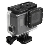 For GoPro HERO5 30m Waterproof PC & ABS Housing Protective Case + Touch Back Cover with Buckle Basic Mount & Long Screw, Backcover Size: 7 x 6 cm, Protective Case