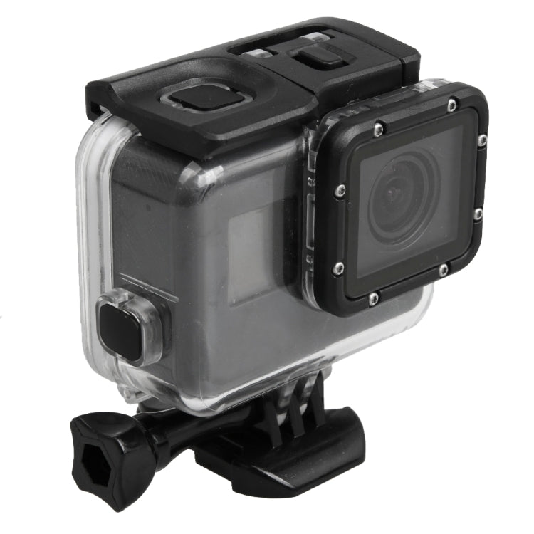 For GoPro HERO5 30m Waterproof PC & ABS Housing Protective Case + Touch Back Cover with Buckle Basic Mount & Long Screw, Backcover Size: 7 x 6 cm, Protective Case