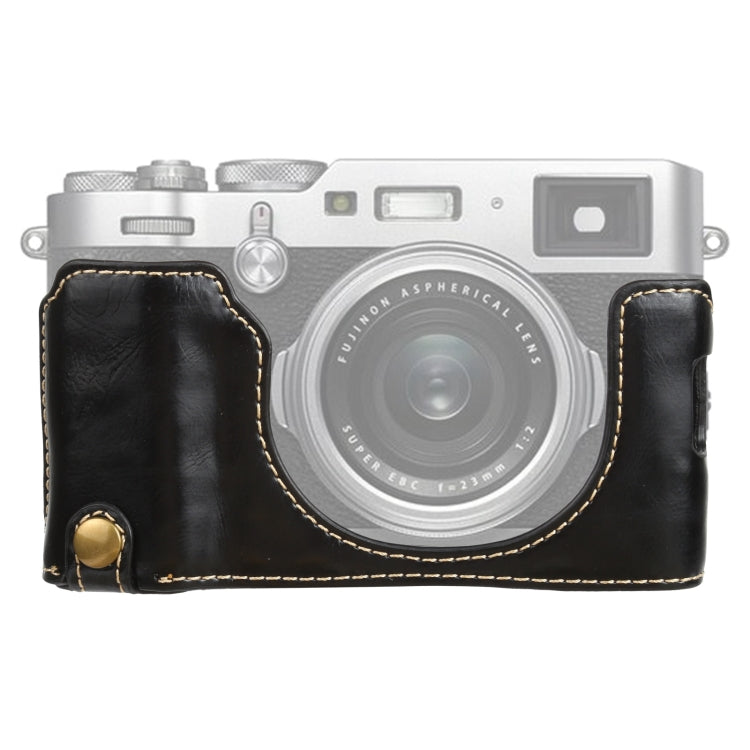 1/4 inch Thread PU Leather Camera Half Case Base for FUJIFILM X100V, For FUJIFILM X100V