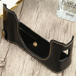 1/4 inch Thread PU Leather Camera Half Case Base for FUJIFILM X100V, For FUJIFILM X100V