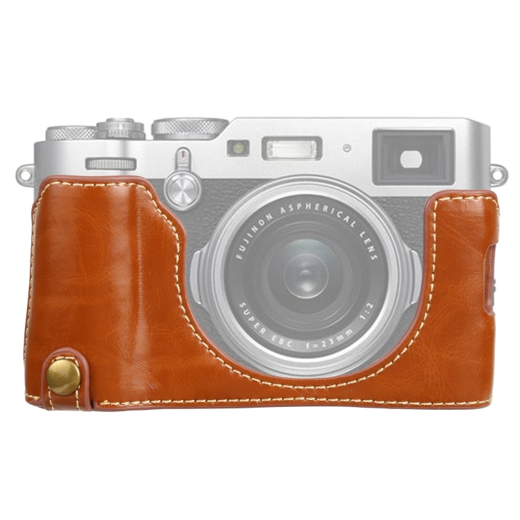 1/4 inch Thread PU Leather Camera Half Case Base for FUJIFILM X100V, For FUJIFILM X100V