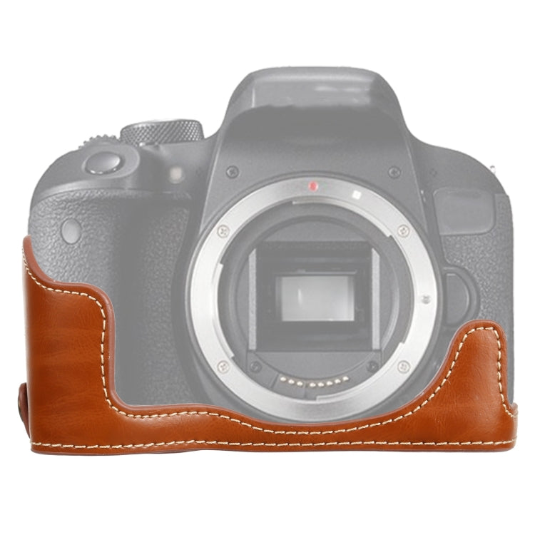 1/4 inch Thread PU Leather Camera Half Case Base for Canon EOS 77D / 800D, For Canon  EOS 77D, For Canon EOS 77D