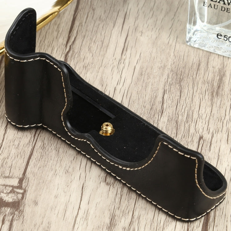 1/4 inch Thread PU Leather Camera Half Case Base for FUJIFILM XT200, For FUJIFILM XT200