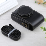 Vertical Flip Full Body Camera PU Leather Case Bag with Strap for Ricoh GR III / GRII, Sony ZV-1 / DSC-RX100M7 / RX100M6 / RX100M5 / RX100M2, For Ricoh GR III