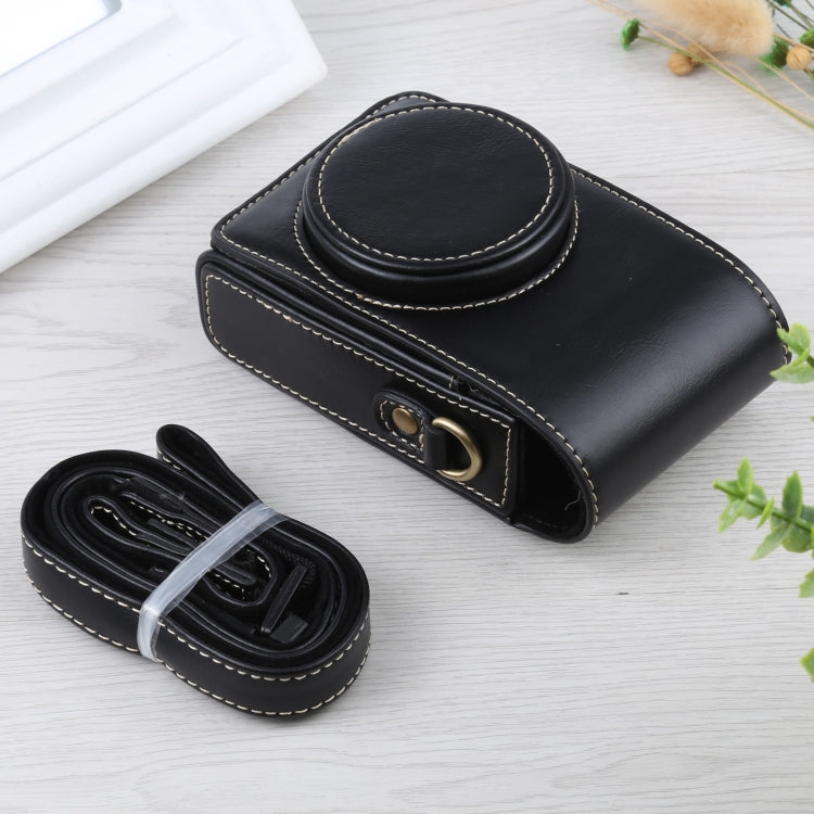 Vertical Flip Full Body Camera PU Leather Case Bag with Strap for Ricoh GR III / GRII, Sony ZV-1 / DSC-RX100M7 / RX100M6 / RX100M5 / RX100M2, For Ricoh GR III