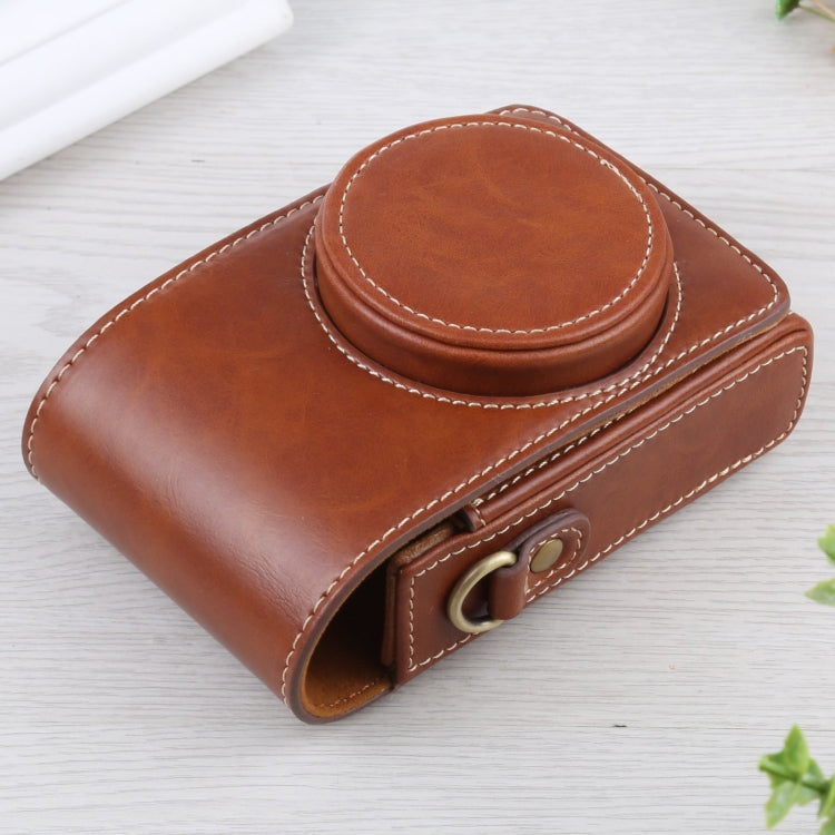 Vertical Flip Full Body Camera PU Leather Case Bag with Strap for Ricoh GR III / GRII, Sony ZV-1 / DSC-RX100M7 / RX100M6 / RX100M5 / RX100M2, For Ricoh GR III