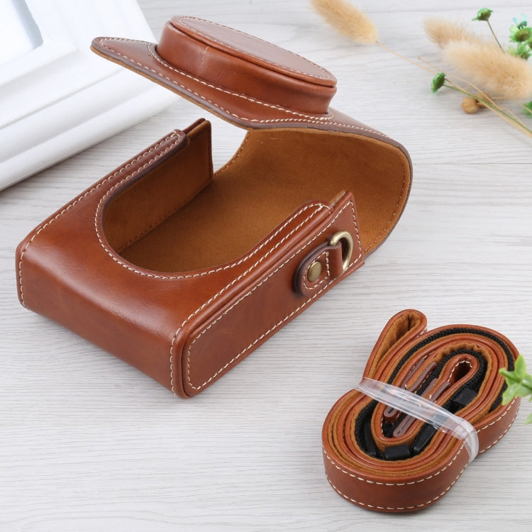 Vertical Flip Full Body Camera PU Leather Case Bag with Strap for Ricoh GR III / GRII, Sony ZV-1 / DSC-RX100M7 / RX100M6 / RX100M5 / RX100M2, For Ricoh GR III